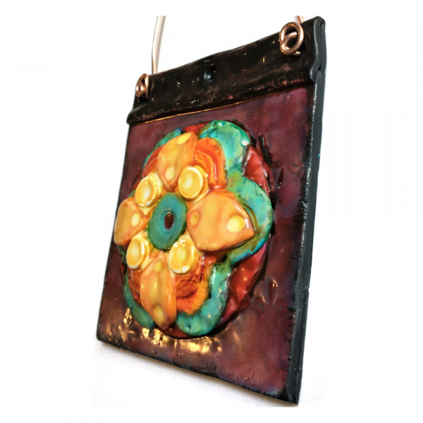 Healing Mandala "Balance" Polymer Clay Sculpture Small Wall Ornament Inspiration