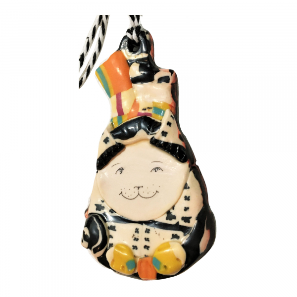 Wee Cat and Stovepipe Hat : Funky and Folky Polymer Clay Art Garden Indoor/Outdo