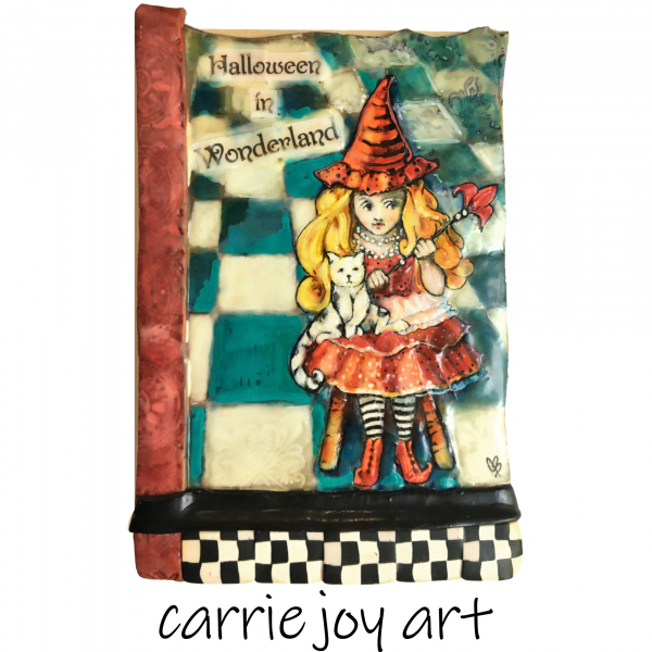 Halloween in Wonderland - Alice, Looking Glass, Vintage, Retro Painting, Illustr