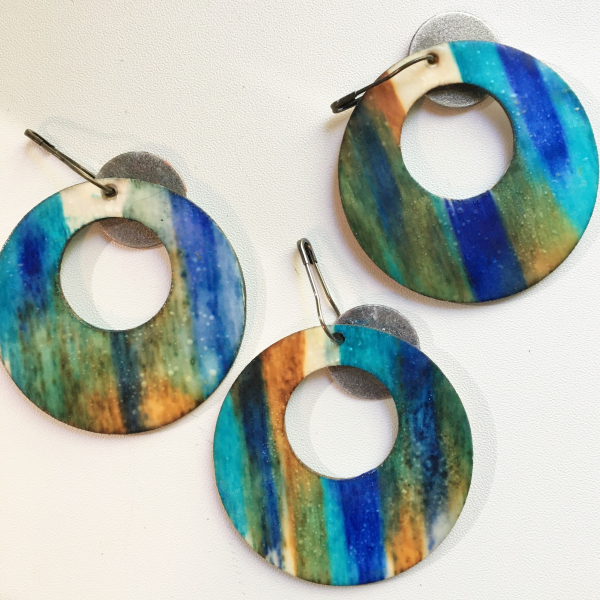 Set of 3 Inspirational Tokens, Love Notes from the Soul.  Ornaments Wood, Clay a