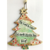 Set of Three Christmas Tree Ornaments. Sugar Cookie effect. Handmade Joy to the