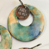 Set of 3 Inspirational Tokens, Love Notes from the Soul.  Ornaments Wood, Clay a