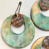 Set of 3 Inspirational Tokens, Love Notes from the Soul.  Ornaments Wood, Clay a