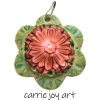 Flower Shaped Mandala - Polymer clay ornament.  Bohemian, healing, sculpted wall