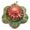 Flower Shaped Mandala - Polymer clay ornament.  Bohemian, healing, sculpted wall