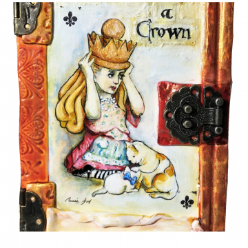 Your Golden Crown - Wonderland, Looking Glass, Vintage Style Book Cover Assembla