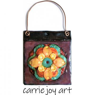 Healing Mandala "Balance" Polymer Clay Sculpture Small Wall Ornament Inspirational Symbol